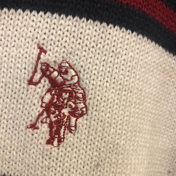 US Polo Assn Mens Sweater Pullover L 1/4 Zip Heavy - Picture 4 of 5